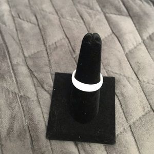 White silicone wedding band